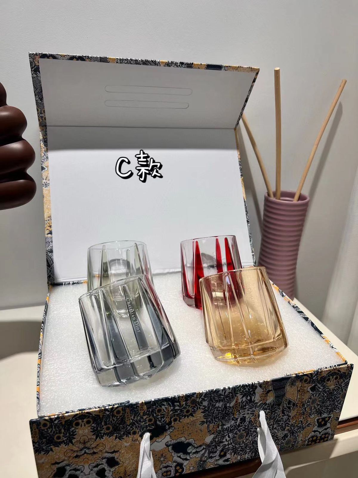 Dior colorful four Water Glasses